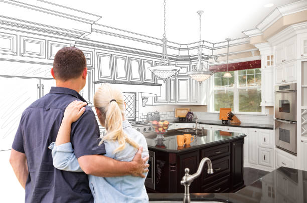 Custom kitchen cabinets installed in a Glencoe home